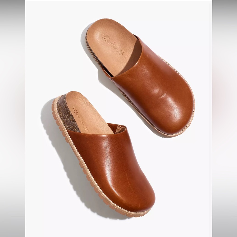 Madewell Layne Clog Mule in Leather